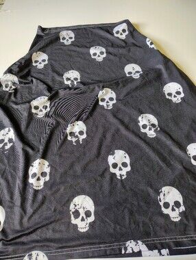 Skulls Midi Gothic Skirt